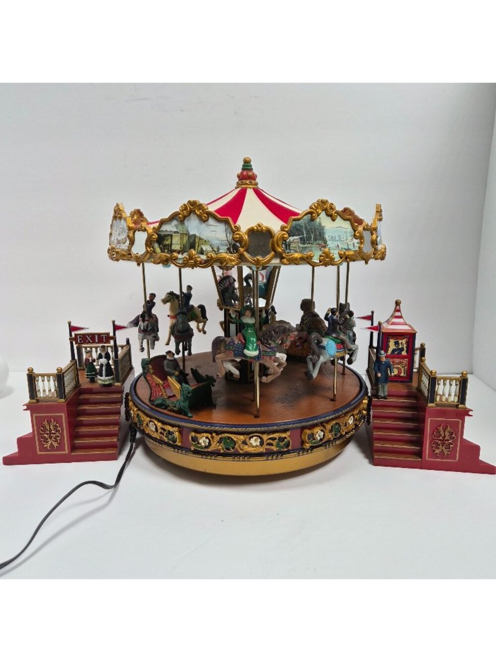 Vintage Mr. Christmas Country Fair Musical Carousel- Tested Works - Picture 1 of 12